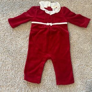 Janie and Jack Red Long sleeve Onesie 3-6 months